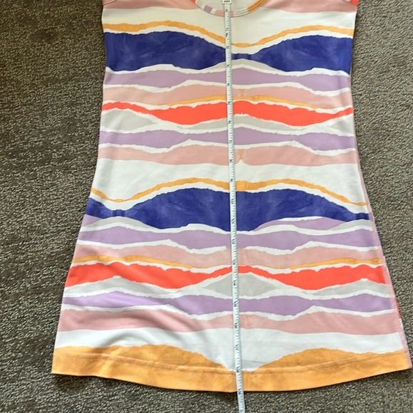 Lululemon Cool Racerback Bleacher Stripe White Iris Flower Size Small - Picture 5 of 8